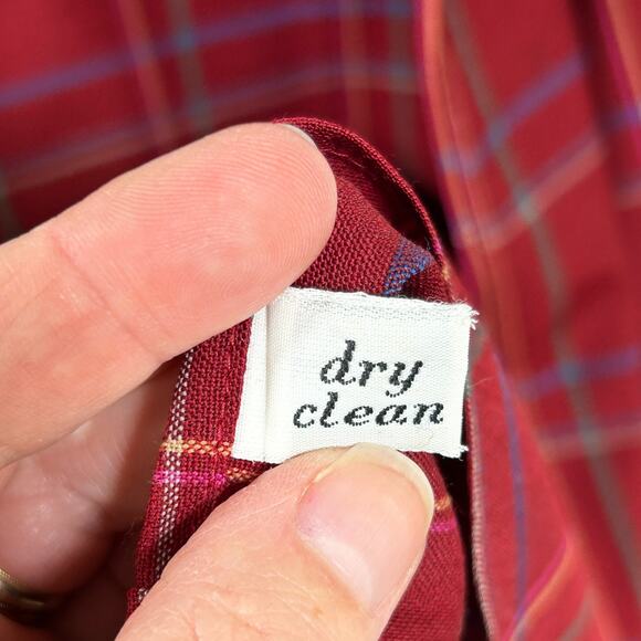 Vintage Pendleton Shirt Mens XL Red Plaid Wool Dress Made in USA 80s - Picture 7 of 7